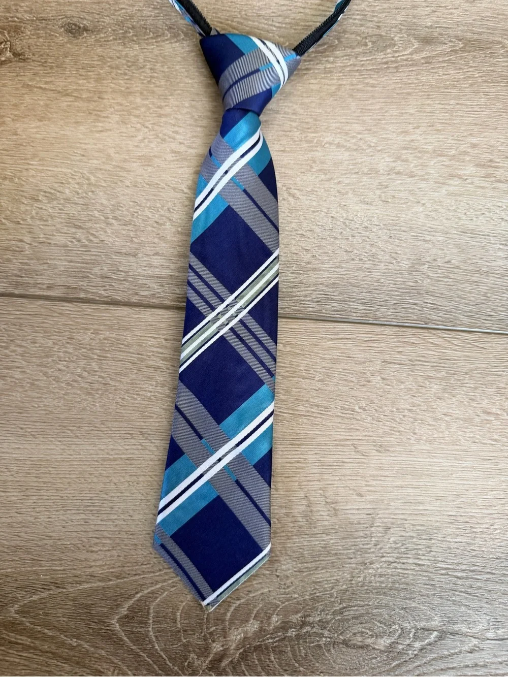 Littlest Prince Boys 2-5 Yr Plaid Tie Necktie